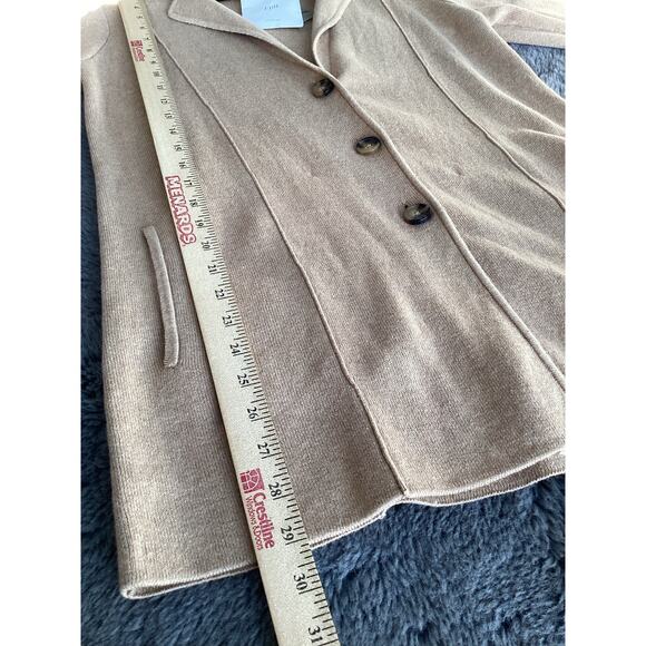 NWT J. Jill Women Caramel Hth Double-Knit Button Front Blazer Jacket Tan Size XS - Picture 11 of 11